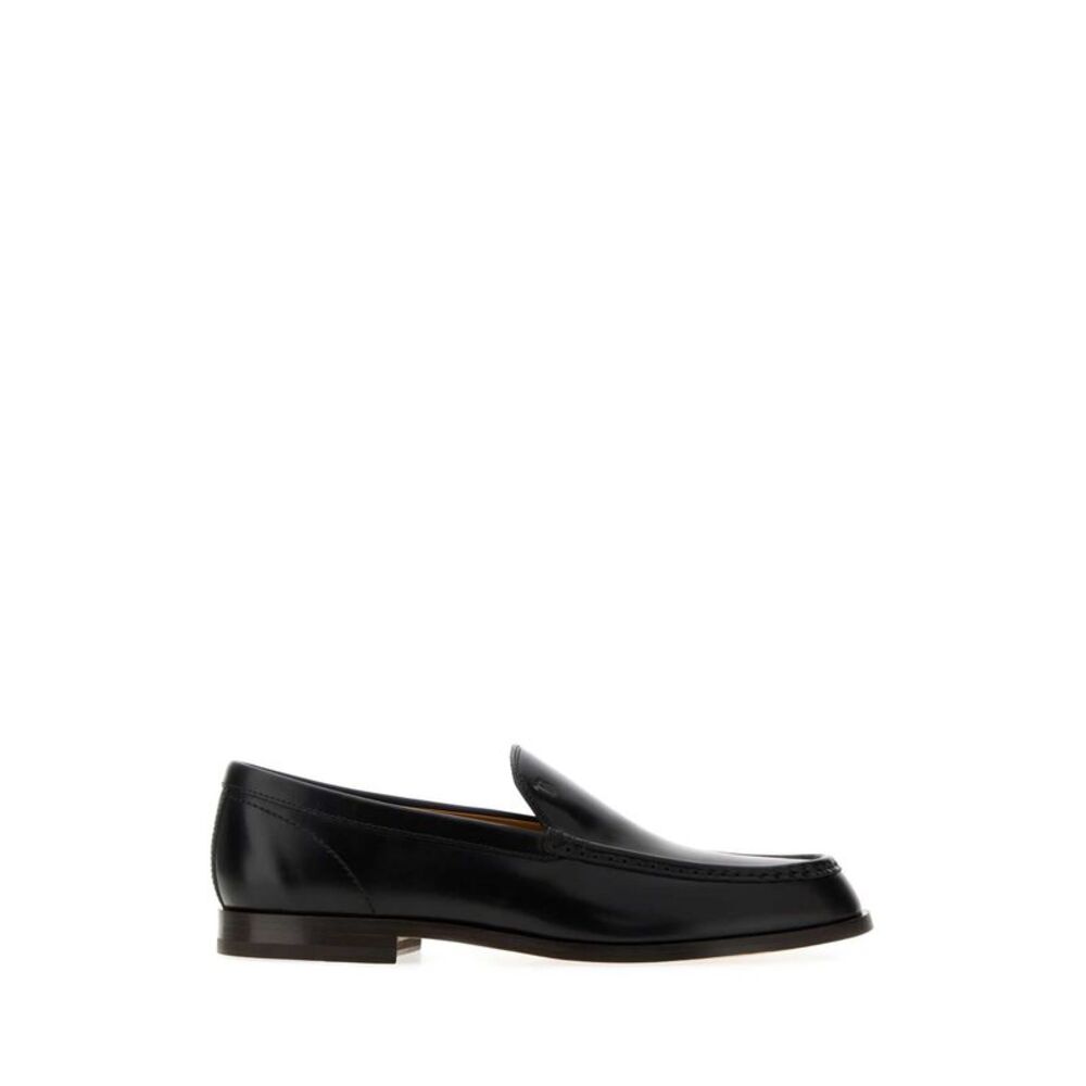 Tod's Men Black Leather Loafers